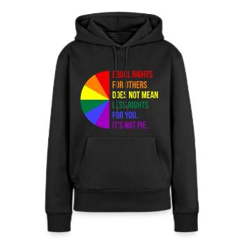 Gleichberechtigung für andere II - Frauen Premium Bio Hoodie - Schwarz - Vorne - Julia (174cm)