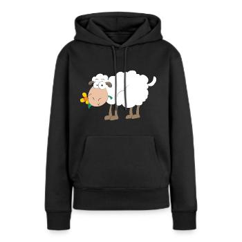 Schaf - Frauen Premium Bio Hoodie - Schwarz - Vorne - Julia (174cm)