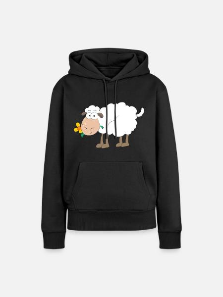 Schaf - Frauen Premium Bio Hoodie - Schwarz