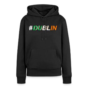 Dublin Irland Insel Kleeblatt - Frauen Premium Bio Hoodie - Schwarz - Vorne - Julia (174cm)