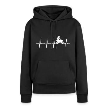 Quad Herzschlag atv - Frauen Premium Bio Hoodie - Schwarz - Vorne - Julia (174cm)