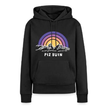 Piz Buin Berg Wandern Silvretta Vorarlberg Engadin - Frauen Premium Bio Hoodie - Schwarz - Vorne - Julia (174cm)