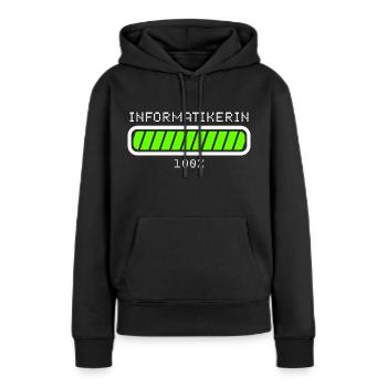 Informatikerin Informatik Geschenk - Frauen Premium Bio Hoodie - Schwarz - Vorne - Julia (174cm)