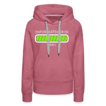 Informatikerin Informatik Geschenk - Frauen Premium Bio Hoodie - Malve - Vorne - Isabella (175cm)