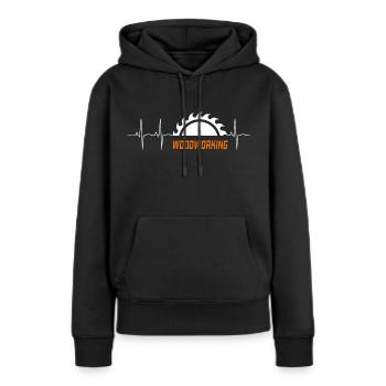 Bois - Sweat à capuche Premium bio Femme - noir - Devant - Julia (174cm)