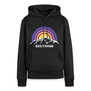 Breithorn 4164 Valais Zermatt Mountain hiking Switzerland - Women’s Premium Organic Hoodie - black - Front - Julia (174cm)