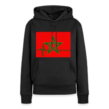 Der König von Marokko - Frauen Premium Bio Hoodie - Schwarz - Vorne - Julia (174cm)