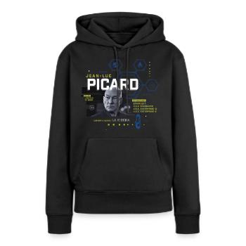 Star Trek Picard Jean-Luc Picard - Frauen Premium Bio Hoodie - Schwarz - Vorne - Julia (174cm)