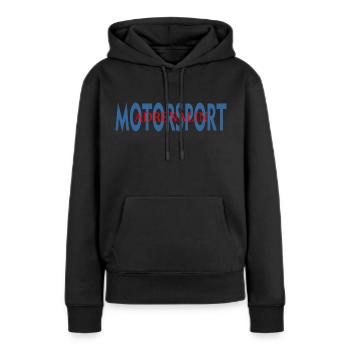 MOTORSPORT - Frauen Premium Bio Hoodie - Schwarz - Vorne - Julia (174cm)