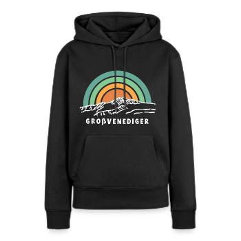 Großvenediger Salzburg Tirol Austria Hohe Tauern - Frauen Premium Bio Hoodie - Schwarz - Vorne - Julia (174cm)