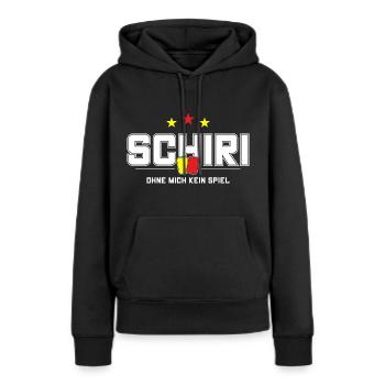 Schiri - Frauen Premium Bio Hoodie - Schwarz - Vorne - Julia (174cm)