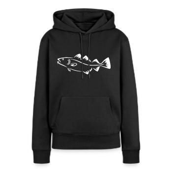 Dorsch - Fisch - Frauen Premium Bio Hoodie - Schwarz - Vorne - Julia (174cm)