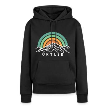 Ortler Monte Zebru Königsspitze Südtirol Italien - Frauen Premium Bio Hoodie - Schwarz - Vorne - Julia (174cm)