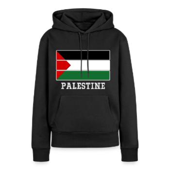 Palestine Drapeau Palestinien T-Shirt - Sweat à capuche Premium bio Femme - noir - Devant - Julia (174cm)