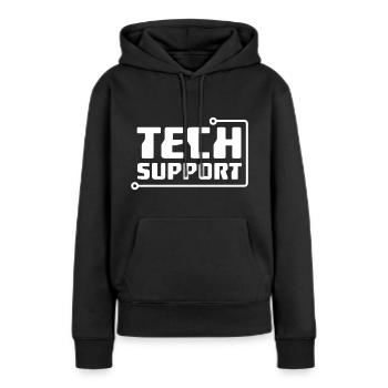 Tech Support - Women’s Premium Organic Hoodie - black - Front - Julia (174cm)