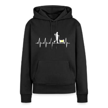 Pilgerin geht Camino Jakobsweg Frau pilgern - Frauen Premium Bio Hoodie - Schwarz - Vorne - Julia (174cm)