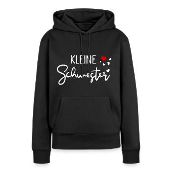 Kleine Schwester Familien Liebe - Frauen Premium Bio Hoodie - Schwarz - Vorne - Julia (174cm)