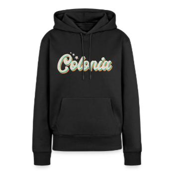 Köln, Colonia, Vintage - Frauen Premium Bio Hoodie - Schwarz - Vorne - Julia (174cm)