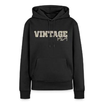 Jahrgang 1969 Original 1969 Retro 1969 Geschenk 1969 - Frauen Premium Bio Hoodie - Schwarz - Vorne - Julia (174cm)