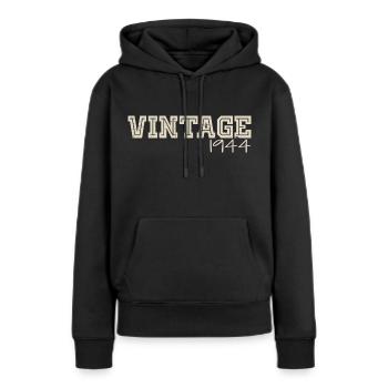 Jahrgang 1944 Original 1944 Retro 1944 Geschenk 1944 - Frauen Premium Bio Hoodie - Schwarz - Vorne - Julia (174cm)