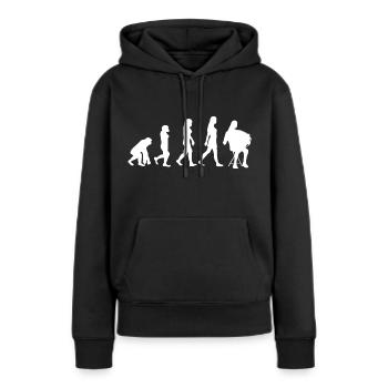 Accordéon femme accordéon - Sweat à capuche Premium bio Femme - noir - Devant - Julia (174cm)