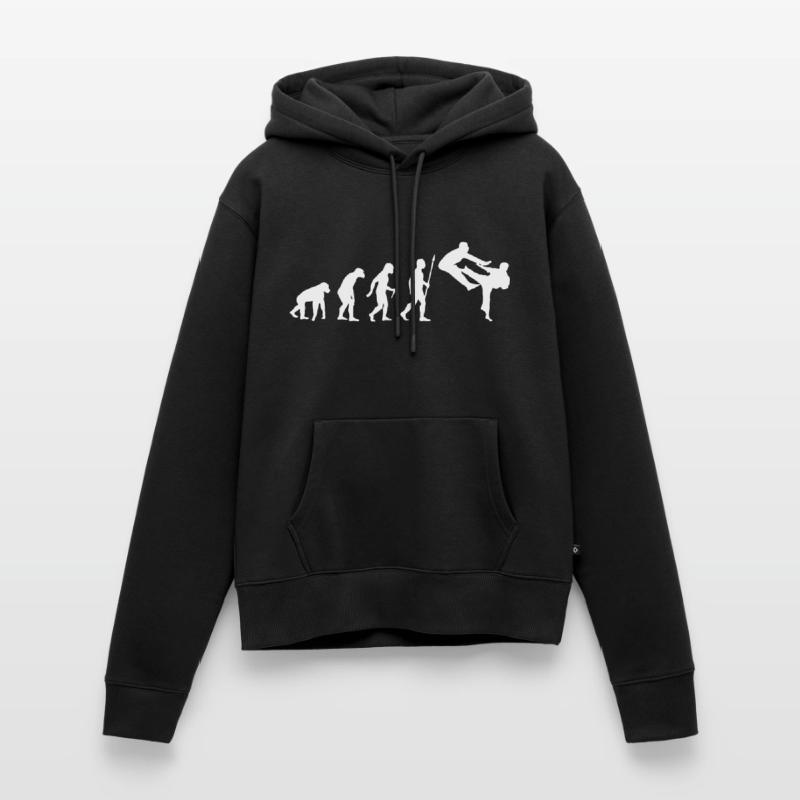 DRÔLE D’ÉVOLUTION DU KARATÉ Sweat à capuche Premium bio Femme