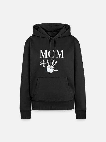 Mom of Five - Frauen Premium Bio Hoodie - Schwarz