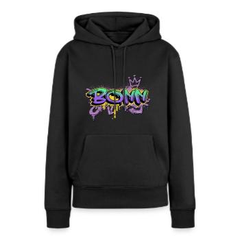 Bonn Allemagne Ville Graffiti Spray Sprayer - Sweat à capuche Premium bio Femme - noir - Devant - Julia (174cm)