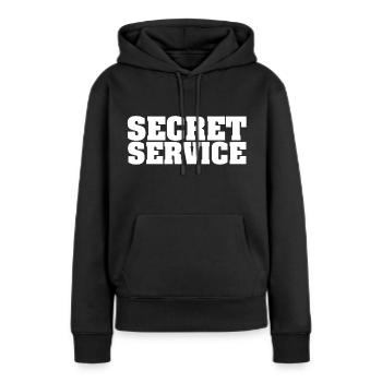 Service secret USSS Agent Washington USA Amérique - Sweat à capuche Premium bio Femme - noir - Devant - Julia (174cm)