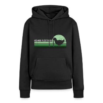 Hühner Flüsterer - Frauen Premium Bio Hoodie - Schwarz - Vorne - Julia (174cm)