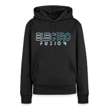 Club DJ Clothing Hardstyle - Frauen Premium Bio Hoodie - Schwarz - Vorne - Julia (174cm)