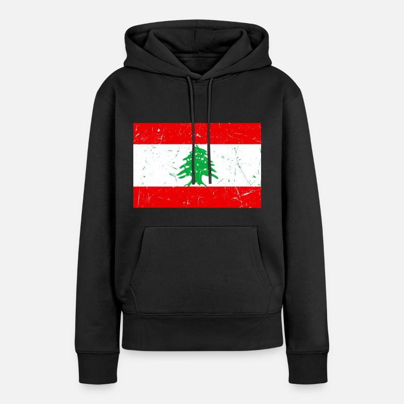 Liban, Liban - Sweat à capuche Premium bio Femme - noir