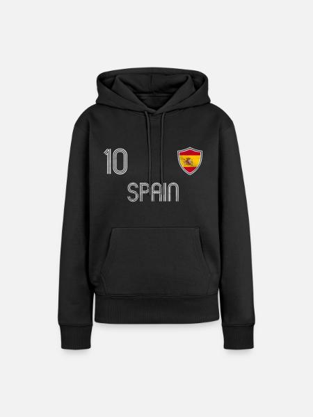 Spanje Football Team - Vrouwen Premium Bio hoodie - zwart