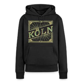 Cologne Allemagne City Font Vintage Retro - Sweat à capuche Premium bio Femme - noir - Devant - Julia (174cm)