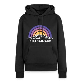 Mount Kilimanjaro Kilimandscharo Kenia Tansania - Frauen Premium Bio Hoodie - Schwarz - Vorne - Julia (174cm)