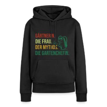 Gärtnerin Garten Gartenarbeit Gartenarbeit Gießen - Frauen Premium Bio Hoodie - Schwarz - Vorne - Julia (174cm)