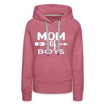 Maman de garçons - Sweat à capuche Premium bio Femme - mauve - Devant - Isabella (175cm)