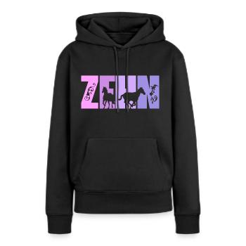 10. Geburtstag Mädchen 10 Jahre alt Pferde Pferd - Frauen Premium Bio Hoodie - Schwarz - Vorne - Julia (174cm)