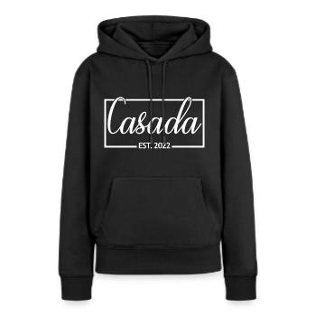 2022 Hochzeitstag verheiratete Frauen - Frauen Premium Bio Hoodie - Schwarz - Vorne - Julia (174cm)