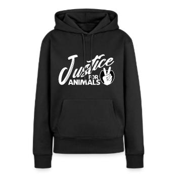 Justice For Animals Merchandise - Women’s Premium Organic Hoodie - black - Front - Julia (174cm)