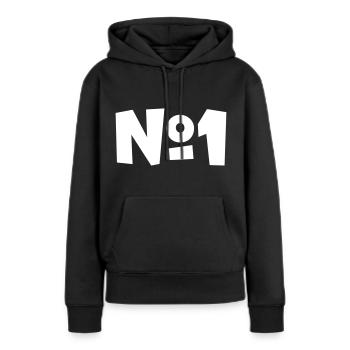 Erster Platz Nummer Eins Nummerierung - Frauen Premium Bio Hoodie - Schwarz - Vorne - Julia (174cm)