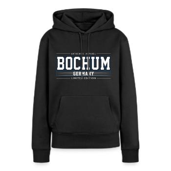 Bochum - Sweat à capuche Premium bio Femme - noir - Devant - Julia (174cm)