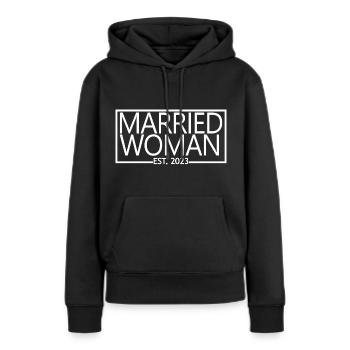 2023 Brautdusche Hochzeitsgeschenk - Frauen Premium Bio Hoodie - Schwarz - Vorne - Julia (174cm)