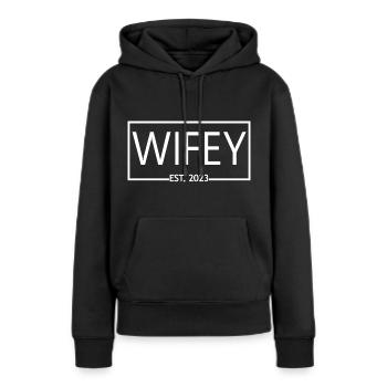 2023 Verlobung Brautdusche Hochzeit - Frauen Premium Bio Hoodie - Schwarz - Vorne - Julia (174cm)