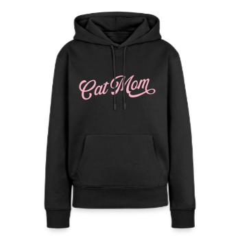 Cat Mom - Women’s Premium Organic Hoodie - black - Front - Julia (174cm)