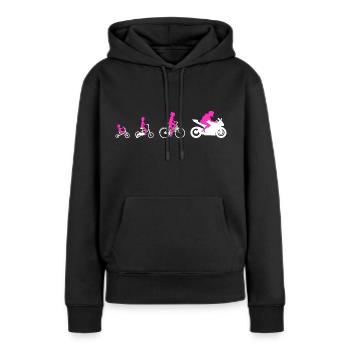 Evolution Supersportler Motorrad Damen Superbike - Frauen Premium Bio Hoodie - Schwarz - Vorne - Julia (174cm)