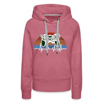 Game Console Gamer Heartbeat - Women’s Premium Organic Hoodie - mauve - Front - Isabella (175cm)