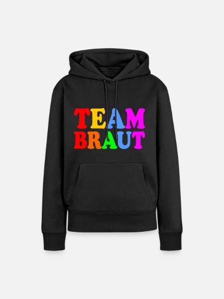 Team braut - Frauen Premium Bio Hoodie - Schwarz