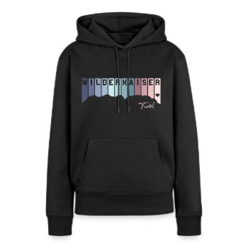 Wilder Kaiser Tirol Kitzbühel Austria Österreich - Frauen Premium Bio Hoodie - Schwarz - Vorne - Julia (174cm)