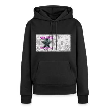 Wolfpack Customs - Frauen Premium Bio Hoodie - Schwarz - Vorne - Julia (174cm)